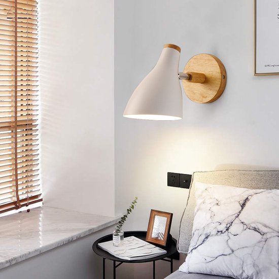 Stijlvolle Scandinavische Wandlamp - Minimalistisch Design voor Elke Ruimte-wit