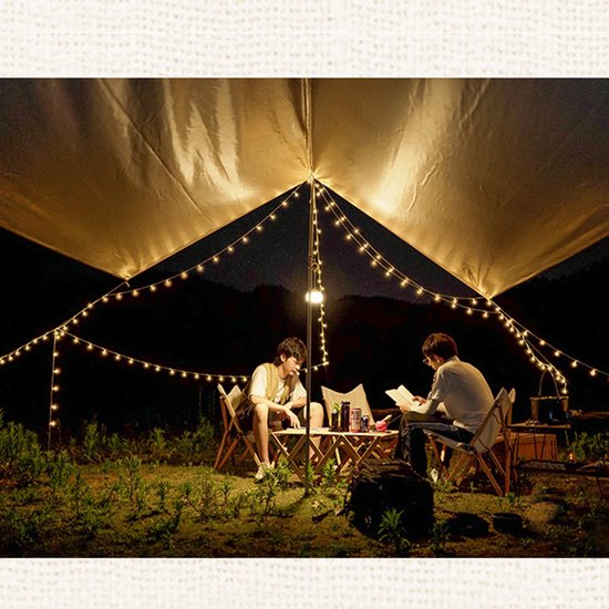 LED bal lichtsnoer warm wit 12m 100 lichtjes bal USB 8 functies afstandsbediening