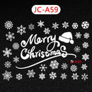 Kerst Raamstickers met Sneeuwvlokken en tekst - Herbruikbaar