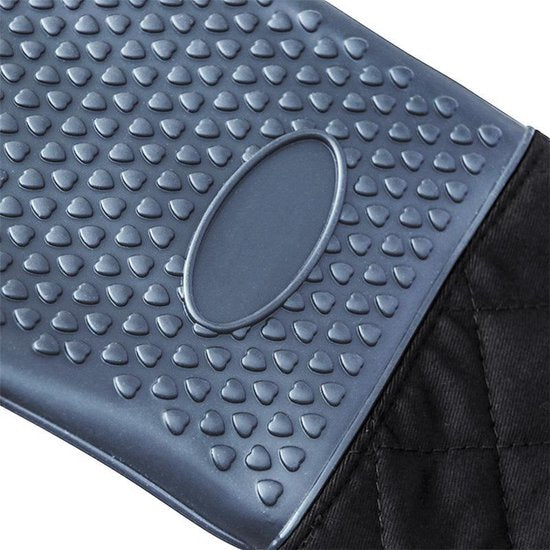 1 stuk Verlengde Siliconen Ovenwant - Ovenhandschoenen - BBQ handschoen - 2 Stuks Hittebestendige Ovenwanten - Extra Lang voor Polsbescherming- Grijs