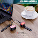 Xtraworks- Waterdichte USB oplaadbare Fietsverlichting-IPX4 waterdicht-voor en achter-zwart