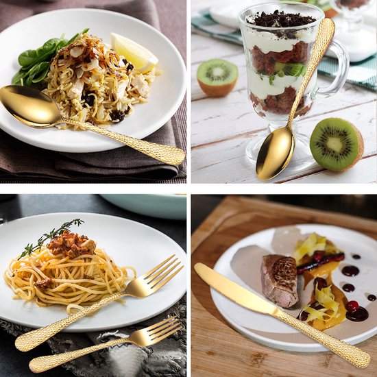 40-delige RVS Snakeskin bestekset voor 8 personen, trendy go