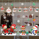 Kerst Raamstickers Sneeuwpop en Sneeuwvlokken 35.5*50cm