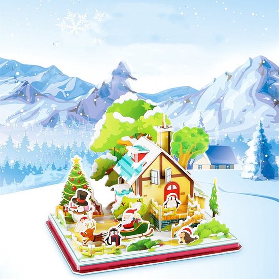 3D Kerstpuzzel – Winterwonderland vol Magie en Creatief Speelplezier – Voor Jong en Oud