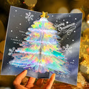 Unikorf 2x 3D-Kerstboom Pop-up Kaart - Magisch Blauw