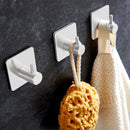 Unikorf 8 stuks RVS Zelfklevende Haken 4,5x3cm Zilver