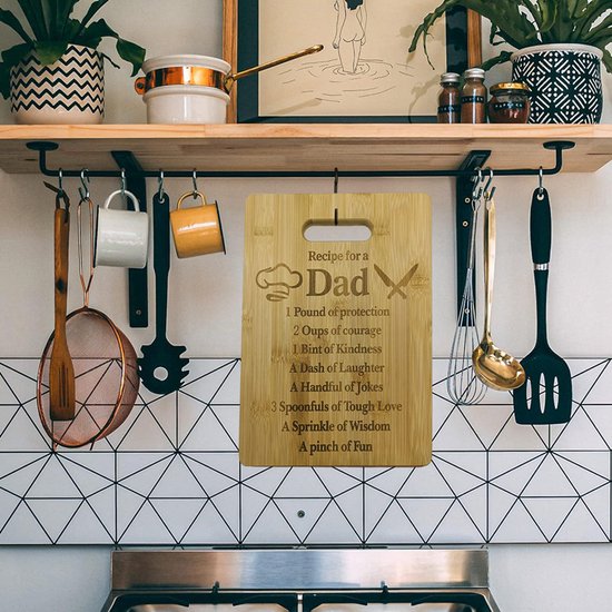 Bamboe Snij- & Serveerplank 'vaderliefde' - 28x22 cm