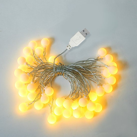 Merkloos 3m LED Lichtsnoer 20x warm wit USB