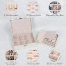 Sieradendoos wit met meerdere vakken en vergrendeling