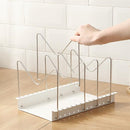 Verstelbaar RVS Pannenrek - Keukenorganizer - Wit