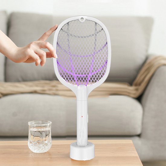 2 in 1 Elektrisch Oplaadbare vliegen / muggenmepper - UV-lamp - USB Oplaadbaar-hoogte 43.2cm