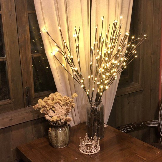 Elegante Wilgentaklamp met USB - 70 cm - 60 Warm Witte LED's