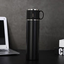 TDR - Thermosfles - RVS - grote capaciteit - 580 ml - Zwart