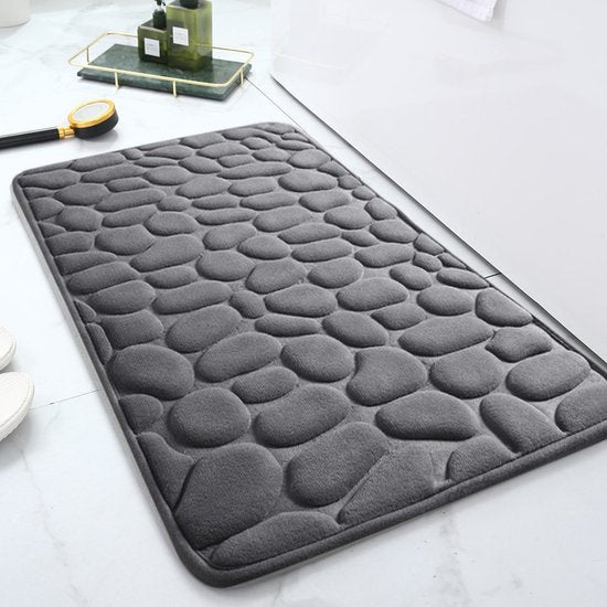 Badkamermat 50x80 cm - Luxe, anti-slip, grijs