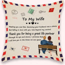 Sierkussensloop 45x45 cm - Cadeau voor vrouw - "To my wife"