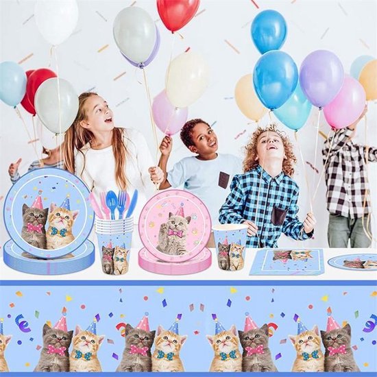 113-delig verjaardagsset - Kat thema - Feestdecoratie