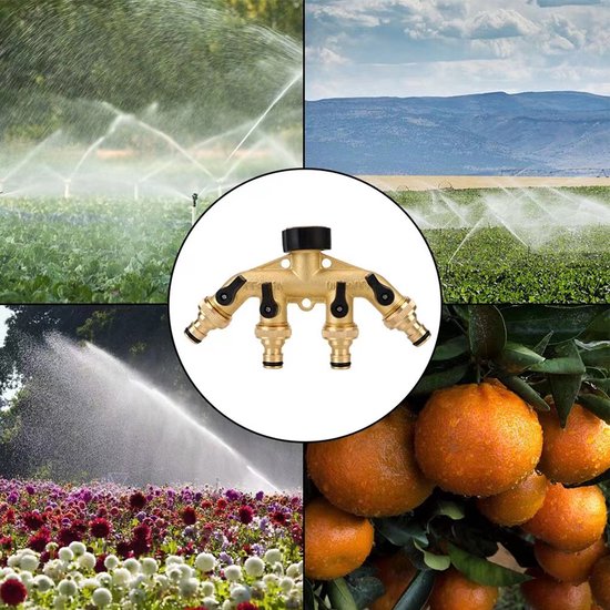 Hoge kwaliteit Y-stuk kraan splitter 4-weg waterverdeler bin