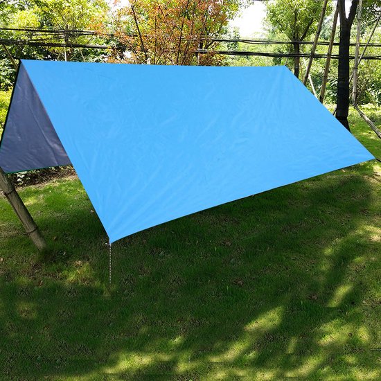 Draagbaar Waterdicht Zonnescherm 300x300cm - Hemelsblauw