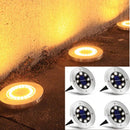 LED Buitenverlichting - 4 Spots met Lichtsensor - Warm Wit