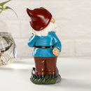 Tuinkabouterbeeld met Lantaarn - Tuindecoratie 9x8x20cm