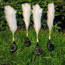 LED zonne-energie rieten lamp - Decoratieve en energiezuinige lamp voor uw tuin, patio of veranda- warm licht