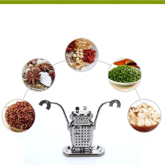 RVS Robot Theezeefje – Herbruikbaar Theeaccessoire