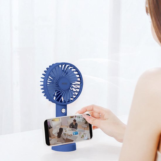 Draagbare USB Ventilator - Oplaadbaar - Diepzee Blauw