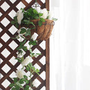 2x klimop slinger met grote rozen kunstbloem 2m wit