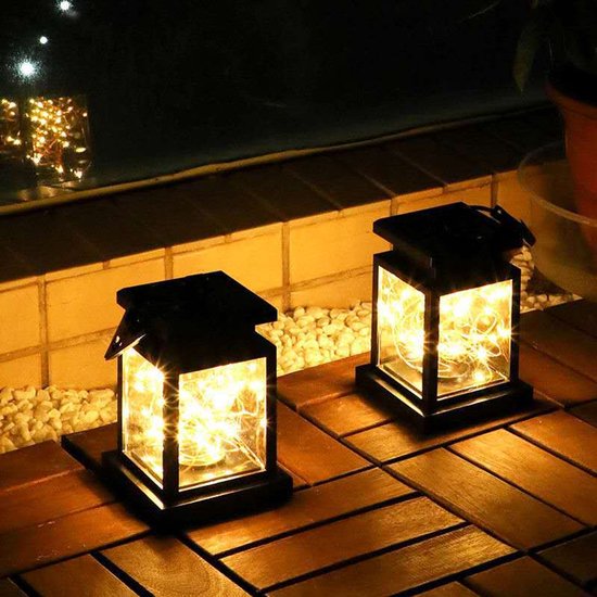 Zonne-sterrenpaleislantaarn koperdraad Sterrenpaleislantaarn warm licht 30 kralen