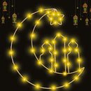 LED Maan & Moskee Wandlamp – 40 warmwit LEDs, Ramadan/Eid