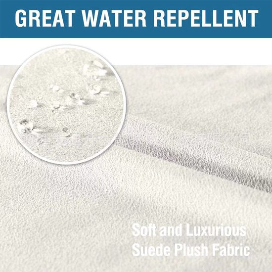 2 Stuks Waterdichte Stoelhoezen - Eetkamerstoel hoes - Stretch Materiaal - Universele Stoelhoezen -grijswit