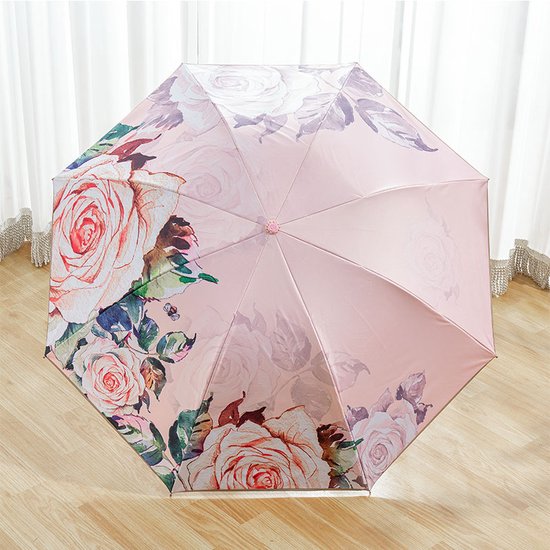 Opvouwbaar bloem paraplu - Zonbescherming Anti-Uv UPF50 + -W