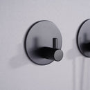 4x Zelfklevende Handdoekhaakjes Zwart - Modern Aluminium