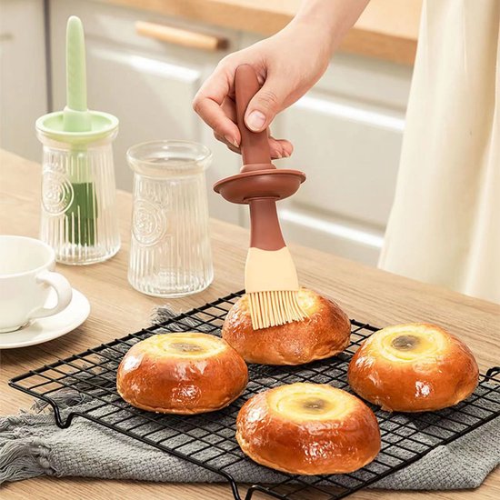 2 stuks oliefles siliconen bakkwast hittebestendig voor BBQ
