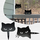 Unikorf 2-delige IJzeren Kattenspion Tuindecoratie Zwart