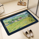 Kunstzinnige Antislip Badmat - Vincent van Gogh's "Les Vessenots à Auvers" - Luxe Siliconen Diatomeeënaarde Mat - 39,5x59 cm