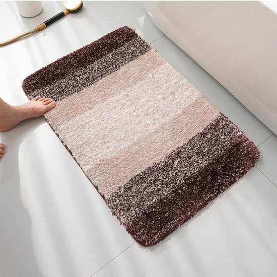 Merkloos Luxe Badkamermat 51x76cm Bruin Antislip