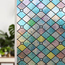 Milieuvriendelijke PVC Glasfolie - Kleurrijk Ruitjespatroon