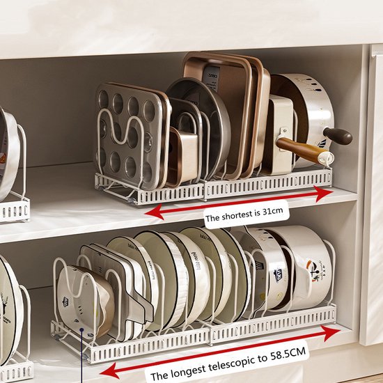 Merkloos Pannenrek 12-st, Verstelbaar, Uitschuifbaar