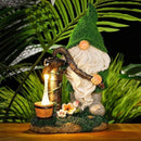 Betoverende Solar Kabouter met Waterpomp - Weerbestendige Tuinverlichting - Sfeervolle Decoratie voor Tuin en Balkon-18x12x30cm