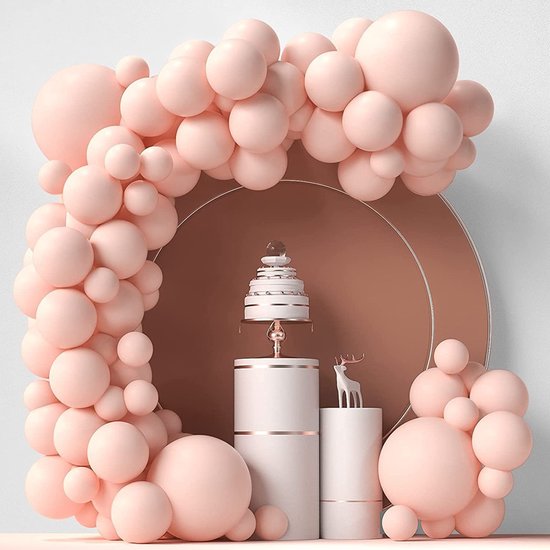 Unikorf 86-delige Macaron Ballonnenboog, Licht Perzik