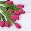 10x Realistische Rozerode Kunsttulpen - Duurzaam & Onderhoudsvriendelijk