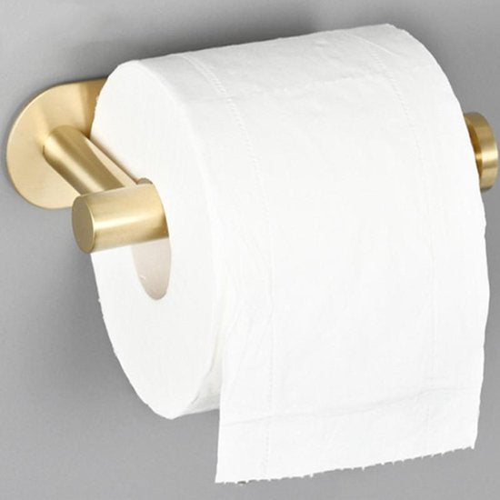 Toiletrolhouder RVS Goudkleurig - Zelfklevend