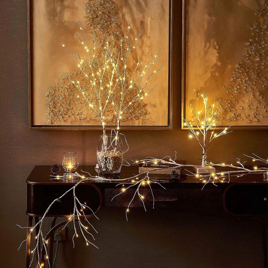 Berkentaklamp 80cm, 50 LED, warm wit, IP43, binnen/buiten