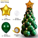 93-delige latex ballonnen kerstboom - groen/wit met goud