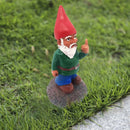 Unieke Grappige Tuinkabouter "De Middelvinger" -7x7x14cm