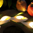 Betoverende Vogels op Zonne-energie- Tuinbeeld met 4 LED-lichtjes - Een Symbool van Liefde en Licht voor Je Tuin 26*13*18CM