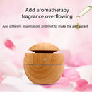 Luchtbevochtiger-Aromatherapie- met LED sfeerverlichting- Licht houtskleur 100X100X95MM