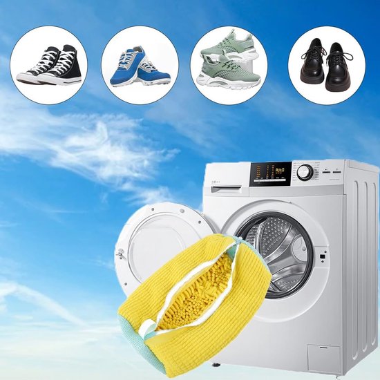 Schoenwaszak wasmachine speciale anti-deformatie schoenwaszak geel