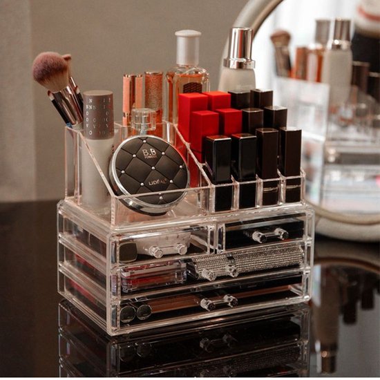 Make-up Organizer - Cosmetica- en Sieradenopslag - 4 Laden - Transparant - Acryl